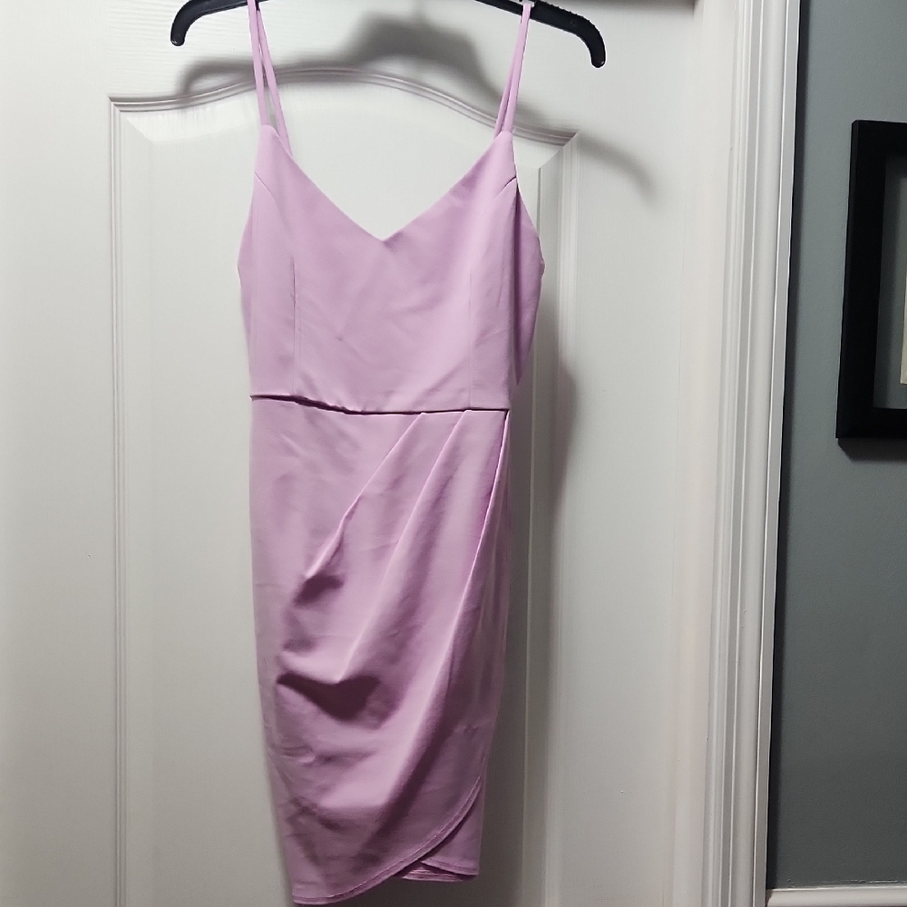 Lulu's Purple Ruched Sheath Mini Dress